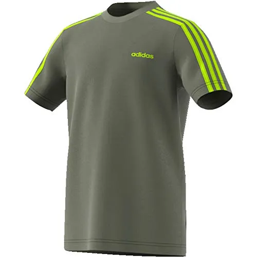 adidas YB E 3S Tee - Maglietta per Bambini, Modello: Verleg/Seliso, 140 (9/10 Anni)