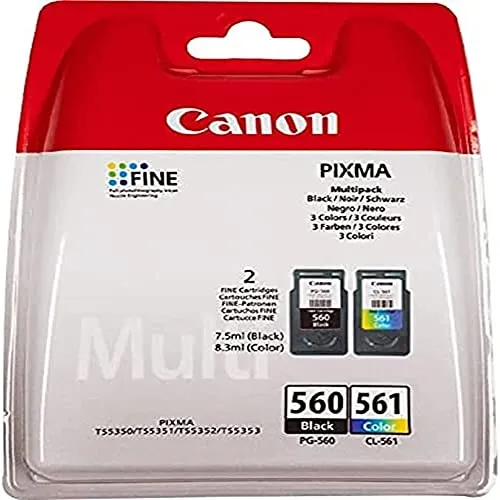 Canon PG-560/CL-561 Cartucce Inchiostro, Multipack Blister, Nero e Colore