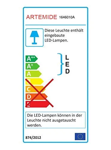 Artemide Microsurf Led Parete Bianco, alluminio, gomma