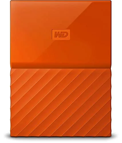 Western Digital My Passport Hard Disk Esterno Portatile, USB 3.0, Software di Backup Automatico, per PC, per Xbox One e PlayStation 4, 2 TB, Arancione