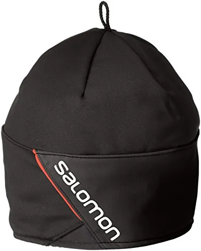 SALOMON RS Beanie, Berretto per Escursioni e Allenamenti, L39493400 Unisex Adulto, Nero/Bianco, Taglia Unica