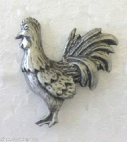 Piccolo Gallo, Galletto, Cock, Cappone, Francese Francia Nazionale Simbolo - Distintivo Mano Realizzata In Peltro Massiccio In il Regno Unito