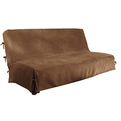 Antonouse Fodera per divano a 3 posti senza braccioli Fodera per divano Clic Clac fodera per divano letto (cioccolato)
