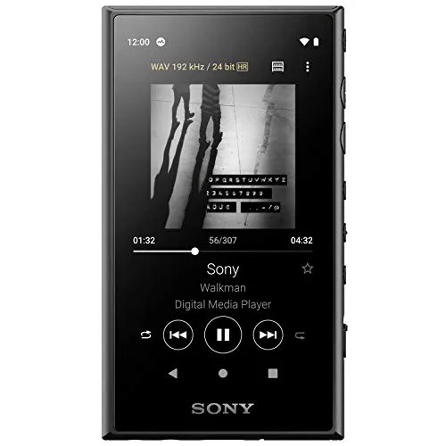 Sony NW-A105 - Lettore musicale Walkman Android 16GB con Display touch 3,6", Hi-Res Audio, S-Master HX, DSEE HX, NFC, Bluetooth, Wi-Fi, Nero