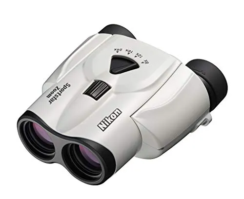 Nikon Binocolo Sportstar Zoom 8-24 X 25, Dotato di una Leva Zoom, Leggero, Bianco