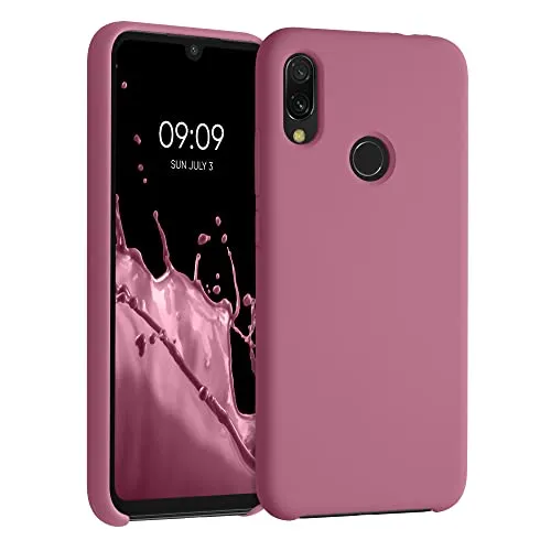 kwmobile Custodia Compatibile con Xiaomi Redmi Note 7 / Note 7 Pro Cover - Back Case per Smartphone in Silicone TPU - Protezione Gommata - rosa scuro