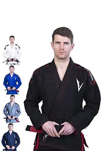 Vector, Kimono per ju Jitsu Brasiliano BJJ Gi, con Cintura Bianca Leggera prelavata Pearl Weave, 100% Tessuto Cotone Attila Series, Cruz V2 Fresh Foam, A2