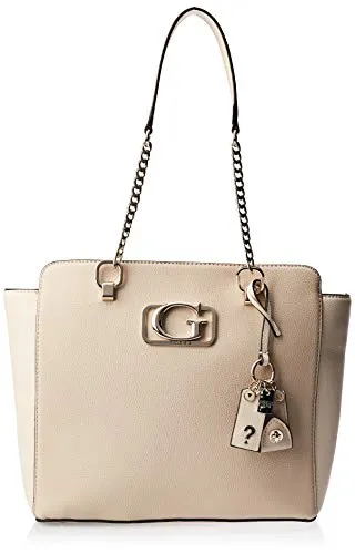 Guess Annarita Status Carryall Borsa a Mano da Donna, Grigio Multicolore, Taglia Unica