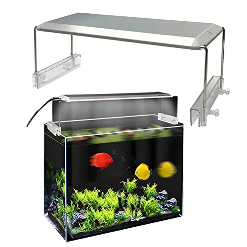 Kabxhueo Dimmerabile Lampada LED Plafoniera LED Acquario Marino con Staffa Impermeabile IP68 Lampada Fish Tank Luce per l'illuminazione delle Piante dell'acquario,Suitable for 28 to 40cm