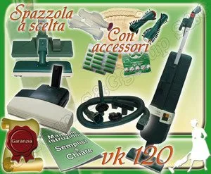 S&G group Set Completo: ASPIRAPOLVERE Folletto VK120 Usato + BATTITAPPETO + Pulizie AEREE