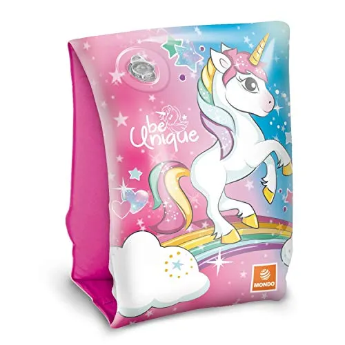 Mondo Toys - Unicorn Arm Bands - Braccioli di Sicurezza per bambini - Materiale PVC - Adatti a bambini da 2 a 6 anni con Peso 6-20 kg - 16777