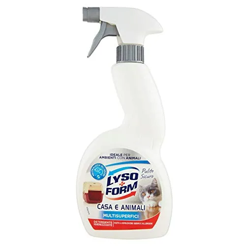 Lysoform Detergente Igienizzante per Superfici Abitate da Animali - 450 Ml, Superfici