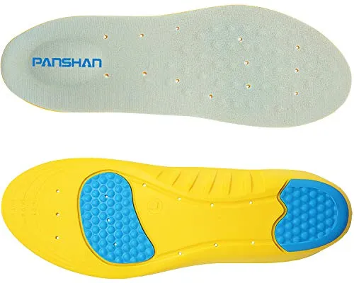 PANSHAN Confortevole Solette in memory foam con Supporto Archetto,Solette sportive morbide, Eccellente Assorbimento Degli Impatti per Correre Jogging, Riduce Affaticamento Muscolare