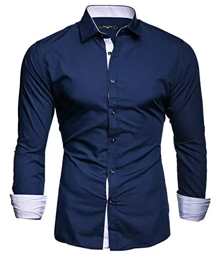 Kayhan Uomo Camicia, TwoFace Navyblue XXL