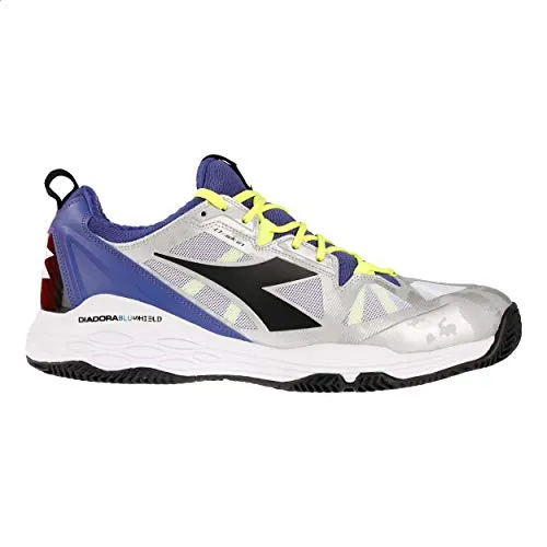 Diadora Herren Speed Blushield Fly 2 Clay Tennisschuhe Sandplatzschuh Weiß-Lila 47,5, Scarpe da Tennis Uomo, Royal/Nero/Bianco, EU