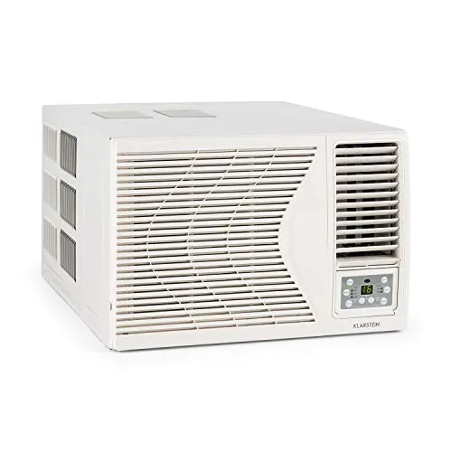 Klarstein Frostik - Condizionatore da Finestra, Potenza Compressore di Raffreddamento: 9.000 BTU/2,7 kW, Classe Energetica A, Refrigerante R32, Telecomando, Temperatura: 16-30°C, Timer, Bianco