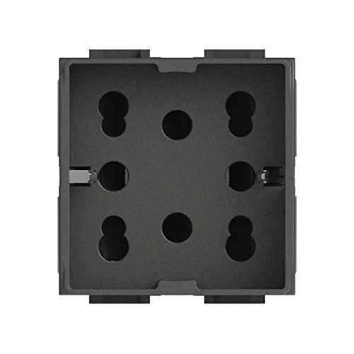 4Box 4B.L.H21, Side, Presa da Incasso Multistandard 1 Schuko + 2 Bipasso, Compatibile con Bticino Livinglight, 250 V, Antracite, Grigio