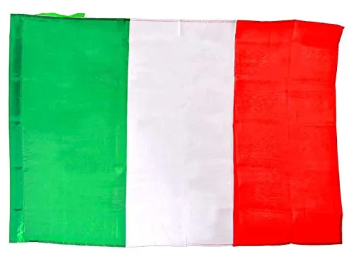 Bandiera Italia, Bandiera Nazionale Italiana, Misura 145X90cm, Tessuto Poliestere Con Passante Per L'Asta (Italy)