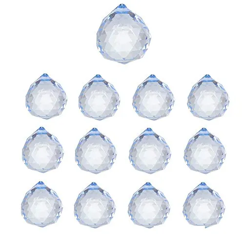 Simuer sfera di cristallo K9 trasparente, 13 pezzi sfaccettato Ball Prism Suncatchers Art Decor per fotografia nozze Deco pendente 20 mm, 60 MM sfera decorativa