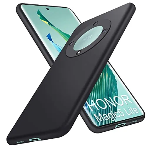 SOGUDE Cover per HONOR Magic 5 Lite 5G Custodia, Case TPU Silicone Protezione Anti-Caduta Custodia per HONOR Magic 5 Lite 5G, Nero