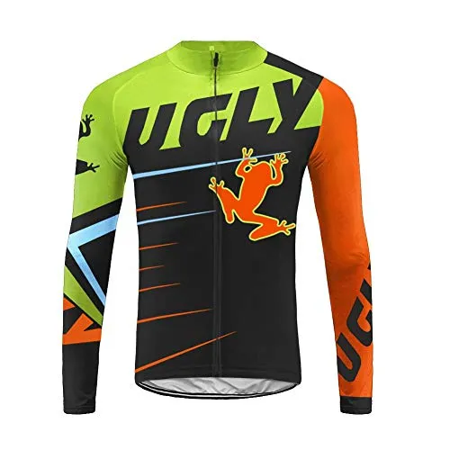 Uglyfrog HISLJ18 2018-2019 Uomo Nuovi Full Zipper in Poliestere Maglia da Ciclista Stagione Estiva Uomo Sport e Tempo Libero Abbigliamento Ciclismo Magliette Manica Lunga