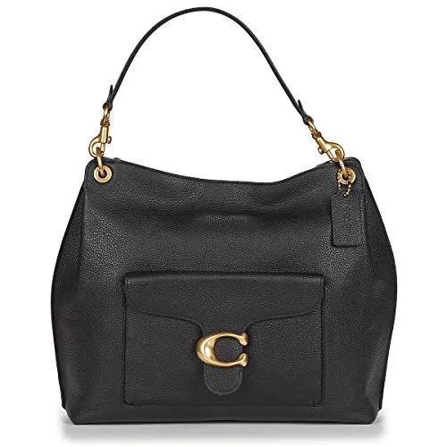 Coach Borsa Donna Tabby Hobo, Tracolla Regolabile, Pelle Martellata, Nero, L35 X A 30 X P12