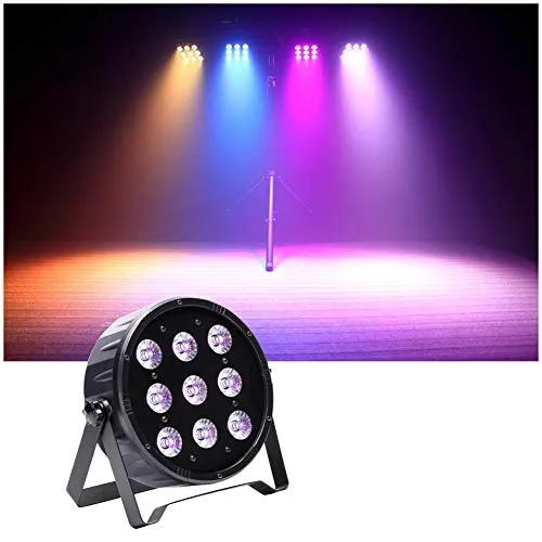 Luci Discoteca LED,UKing Par 9 LED 4 in 1 RGBW Luci del Palcoscenico 120 W, Luci Palco Fari da Palco Per Bar, Club, Discoteche, Concerti,