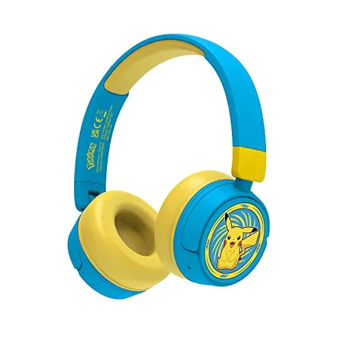 OTL Technologies Cuffie per bambini wireless Pokemon Pikachu Bluetooth pieghevoli