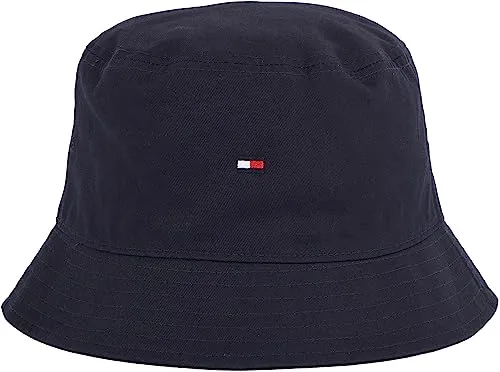 Tommy Hilfiger Cappello da Pescatore Uomo Flag Bucket Hat, Blu (Desert Sky), Taglia Unica