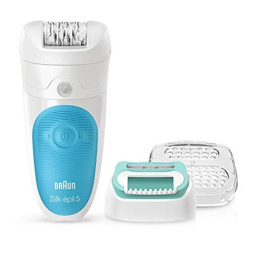 Braun Silk-épil 5 5 – 511 – Kit starter con epilatore elettrico senza fili Wet & Dry, a secco/bagnato, con tappo per principianti