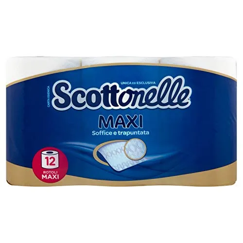 Scottonelle Maxi Carta Igienica Soffice e Trapuntata, Confezione da 12 Rotoli Maxi
