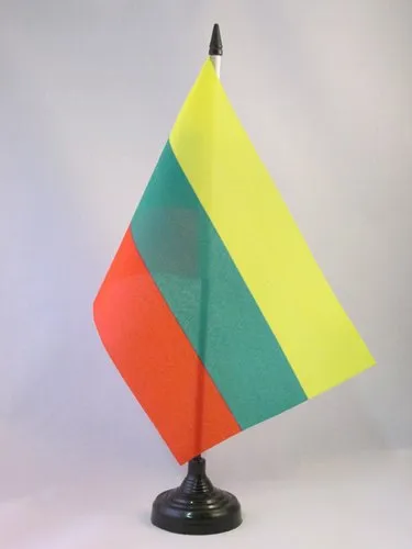 AZ FLAG Bandiera da Tavolo Lituania 21x14cm - Piccola BANDIERINA LITUANA 14 x 21 cm