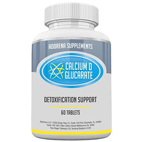 Calcium D-Glucarate 500mg- CDG per disintossicazione epatica, pulizia, menopausa, gestione degli estrogeni | 60 compresse Supplementi glucosio calorati