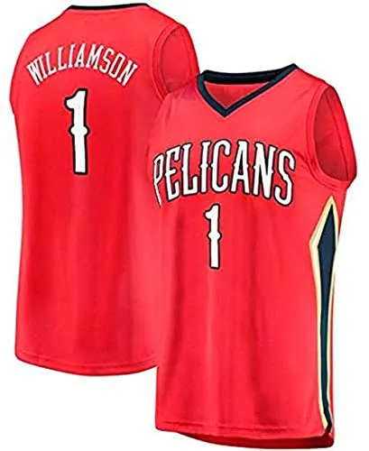 Linyo Men’s New Orleans Pelicans #1 Zion Williamson 2019 NBA Draft First Round Pick Fast Break Swingman Basketball Jersey (S-XXL)