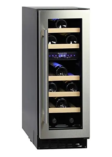 Cantina Linea Exclusive 2 temperat. cornice porta e maniglia inox ? classe A, 17 bottiglie