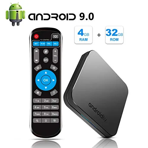 Sidiwen Android 9.0 TV Box KM9 4GB RAM 32GB ROM Amlogic S905X2 Quad Core Bluetooth 4.1 Dual Band WIFI 2.4G / 5G Ethernet USB 3.0 Internet Set Top Box con Smart Breathing Light Supporto 3D 4K Ultra HD