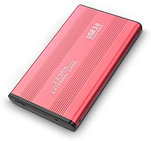 Genericc - Hard disk esterno portatile da 1 TB, 2 TB, USB 3.0, adatto per PC, Mac, desktop, laptop, MacBook, Chromebook, Xbox (1 tb, rosso)