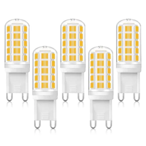 G9 Lampadine LED, 5 Pezzi 3W Lampadina G9, Equivalente 40W Lampada Alogena, 400Lm 3000K 220-240V Luce Calda Lampade G9, Angolo a fascio 360 °Non Dimmerabile
