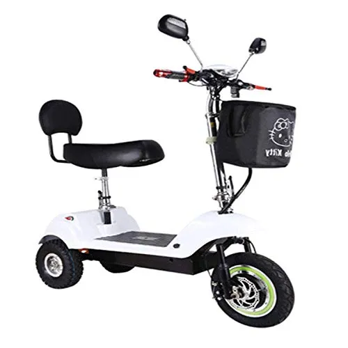 XYDDC Mini Folding Scooter Elettrico Portatile per Adulti/Anziani Leisure Travel Scooter Elettrico Pieghevole Batteria al Litio Triciclo,D