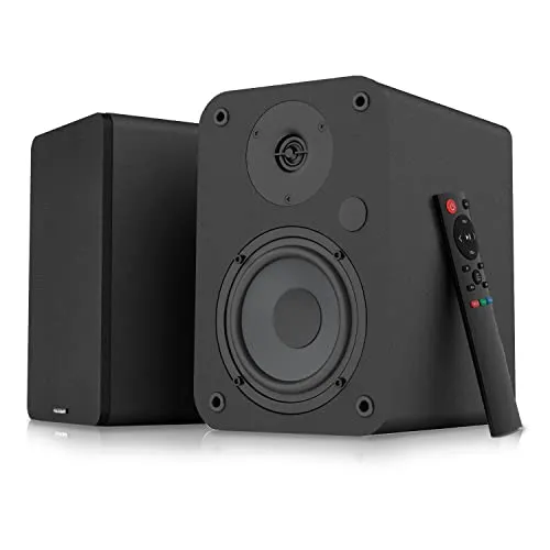 VULKKANO A4 ARC Cassa Amplificata con Woofer da 4", Bluetooth 5.0, HDMI ARC, Optica, RCA, USB, con Uscita Subwoofer, Casse Monitor con Design Elegante