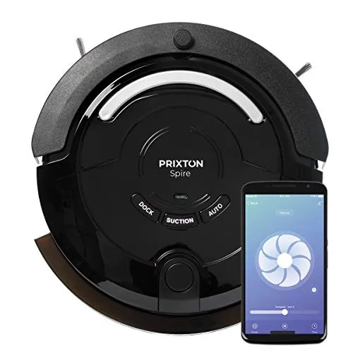 PRIXTON - Aspirapolvere Robot / Lavapavimenti Robot, Senza Fili con WiFi e app mobile, Con percorsi intelligenti, Funzione 4 in 1: Sweep, Scrub, Vacuum, Mop | Spire 916