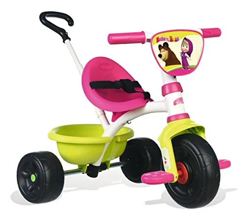 Smoby - Triciclo Be Move Masha, 7600740300, 15 Mesi, Triciclo Evolutivo, Struttura in Metallo, Ruote Silenziose