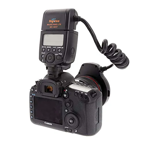 Meike MK-14EXT LED E-TTL Macro Anello Flash Per Canon 5D II III 6D 7D 60D 70D 700D SLR con 7 Adattatore Anello