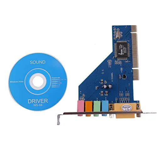 Facile da Usare Scheda Audio Audio 3D PCI Surround a 15 Pin 5.1 a 4 canali 5.1 per PC Windows XP/Vista / 7 - Blu