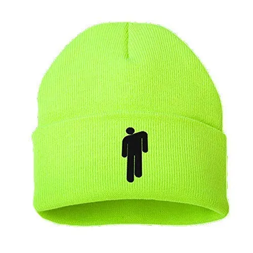 Casual Unisex Billie Eilish Cappello per Donna Uomo, Billie Eilish Cappellini Hip-Hop Inverno Lavorato A Maglia Solido Billie Eilish Berretto (Y-Giallo)