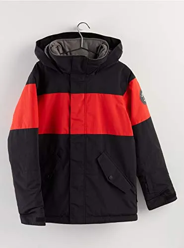 Burton Symbol Giacca Da Snowboard, Bambino, True Black/Flame Scarlet, M