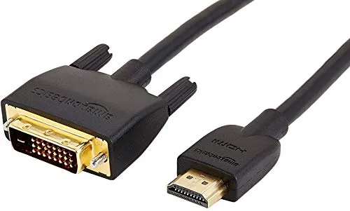 AmazonBasics Cavo adattatore da DVI a HDMI (ultimo standard) - 0,9 / 1,8 / 3 / 4,6 / 7,6 m (non per il collegamento a porte SCART o VGA)