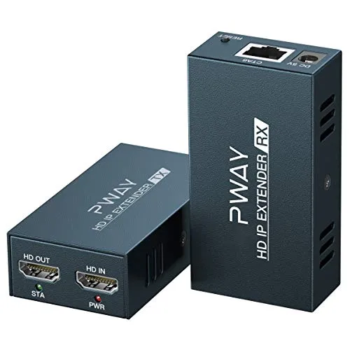 PW-DT236 Extender HDMI su IP 150m/492ft 150m Trasmissione Tramite Cavo di Rete Cat5e / 6/7/8 Supporto Loopout Locale e Trasmissione da 1 a Multipla Tramite lo Switch di Rete