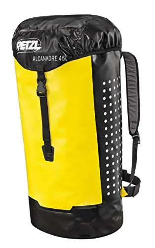 PETZL Alcanadre - Zaino da trasporto, taglia unica, colore: nero/giallo