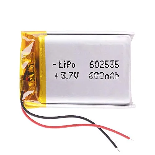 Dronepost Batteria 602535 Lipo 3.7V 600mAh 1S Telefono Portatile Video mp3 mp4 Luce LED GPS